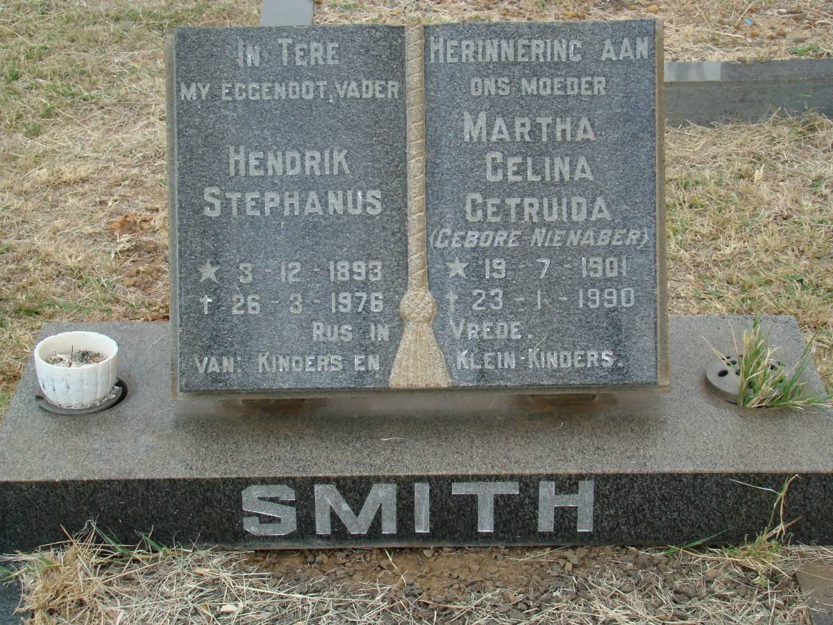 SMITH Hendrik Stephanus 1893-1976 &amp; Martha Celina Getruida NIENABER 1901-1990