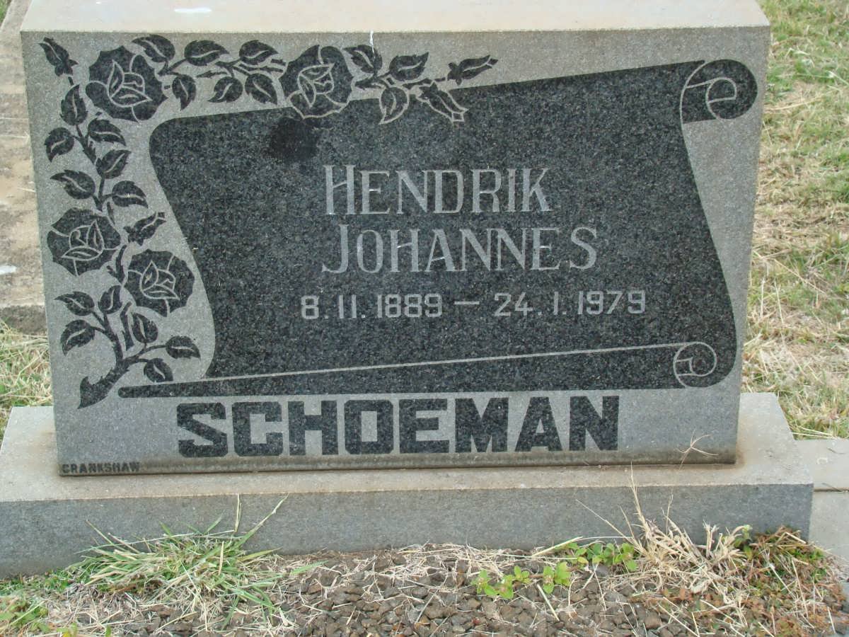 SCHOEMAN Hendrik Johannes 1889-1979