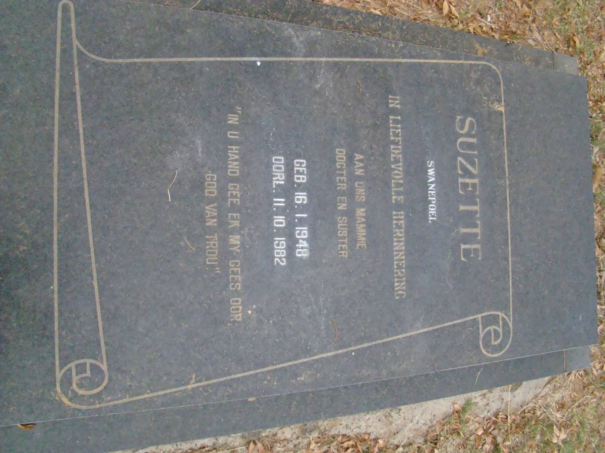 SWANEPOEL Suzette 1948-1982