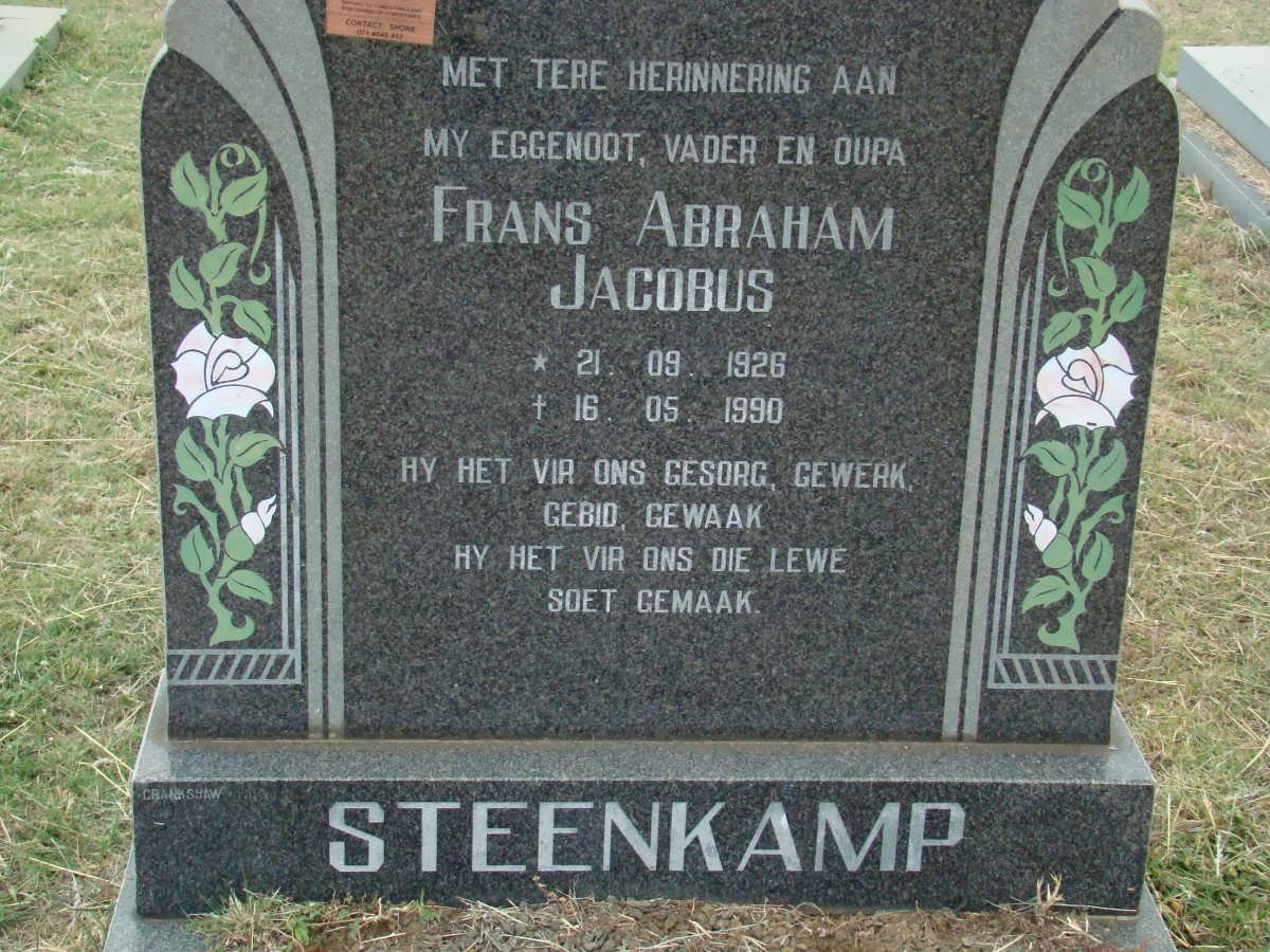 STEENKAMP Frans Abraham Jacobus 1926-1990