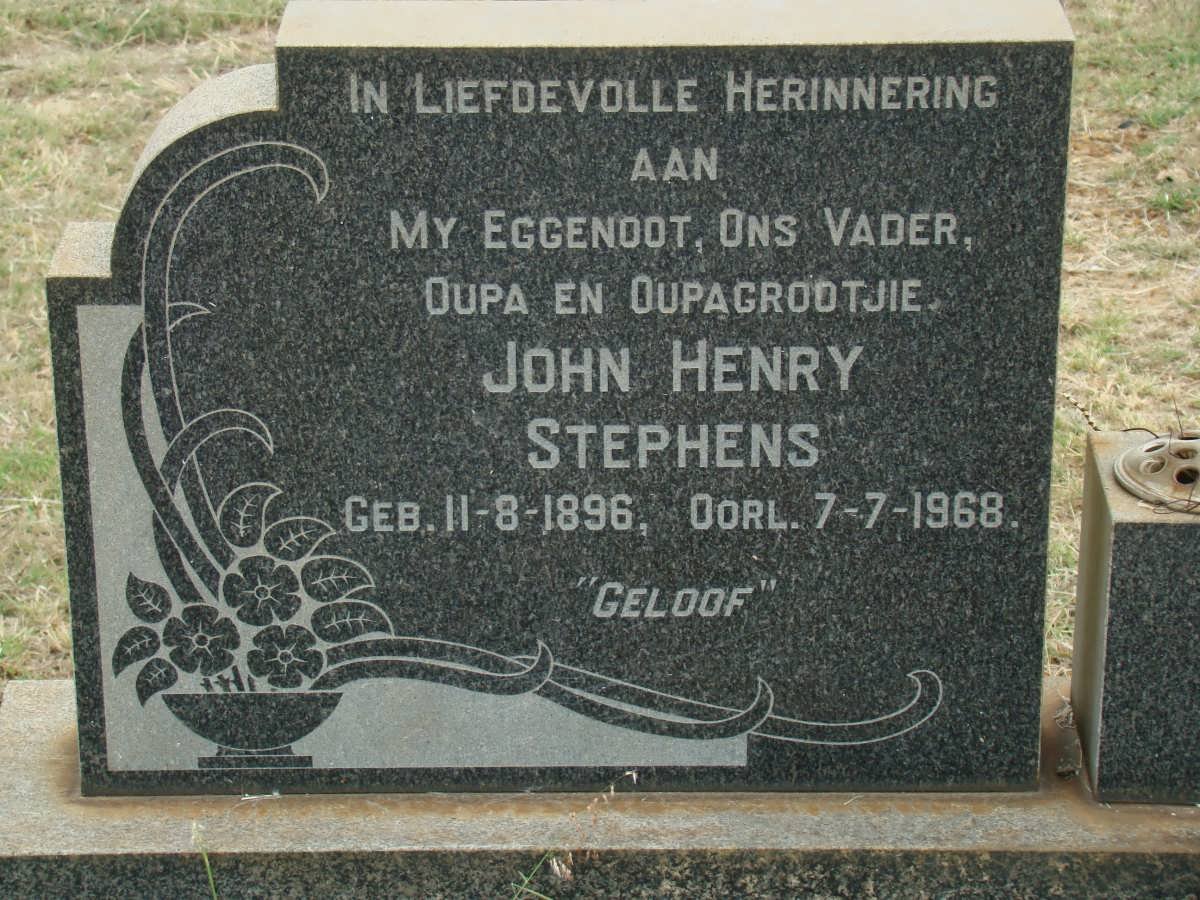 STEPHENS John Henry 1896-1968