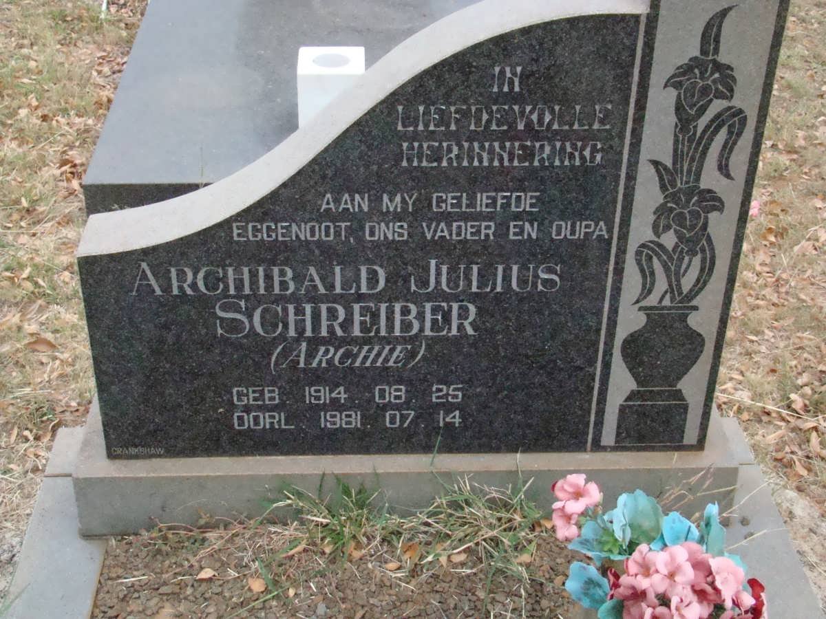 SCHREIBER Archibald Julius 1914-1981