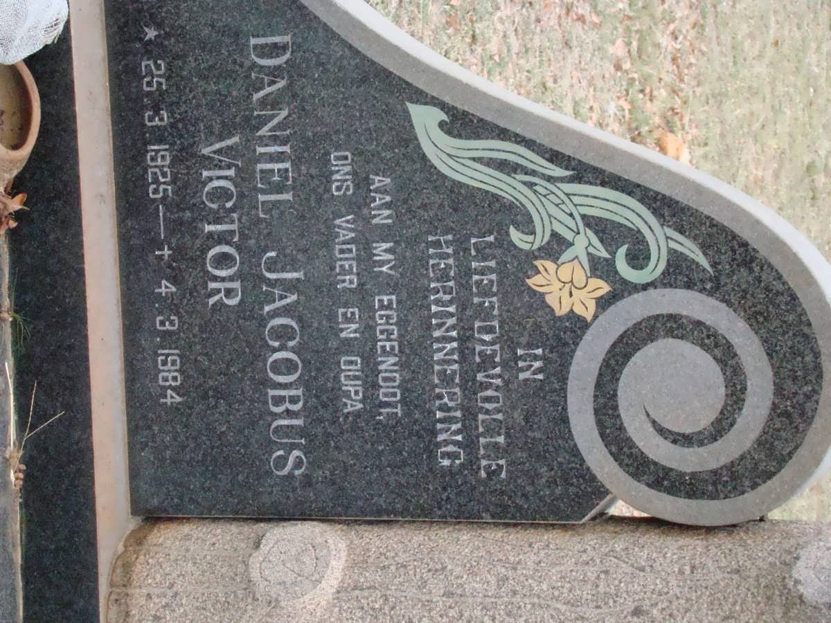VICTOR Daniel Jacobus 1925-1984