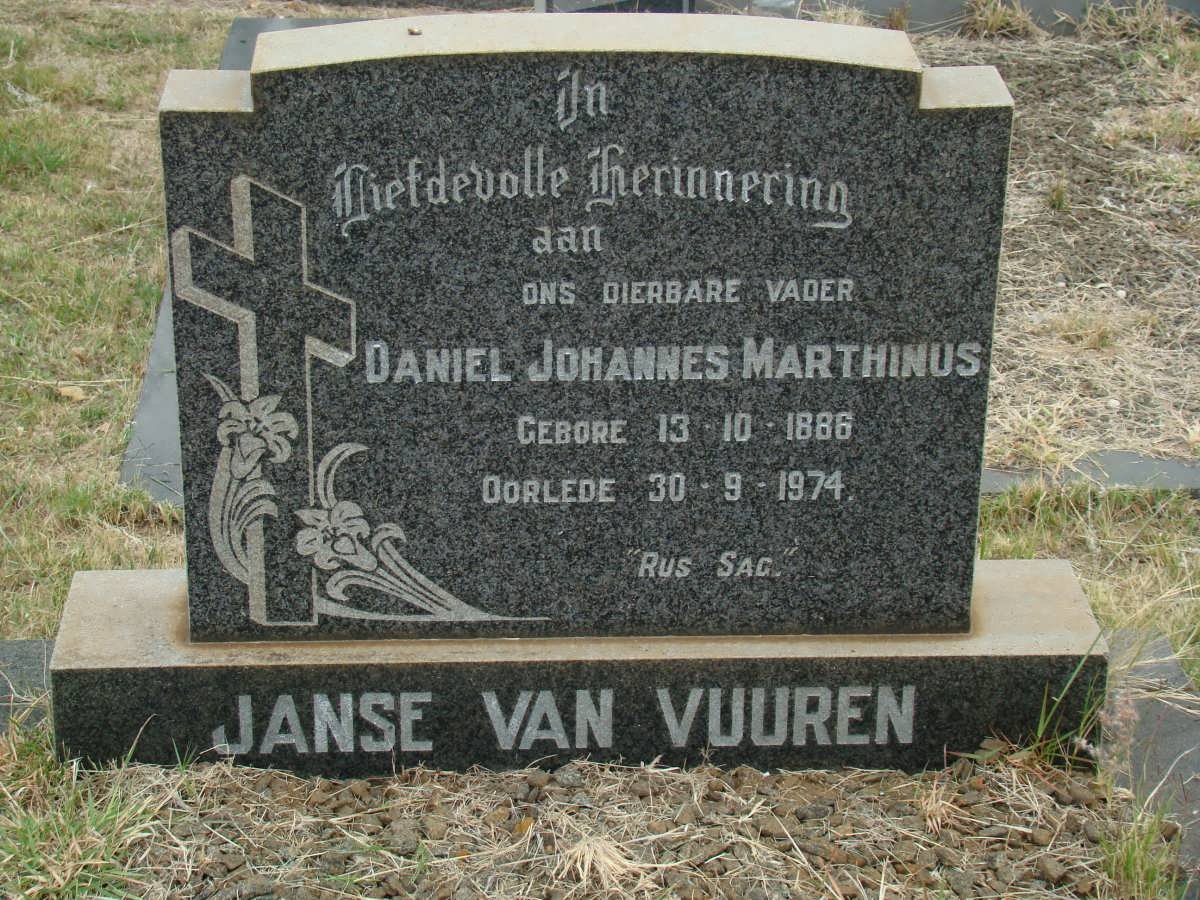 VUUREN Daniel Johannes Marthinus, Janse van 1886-1974