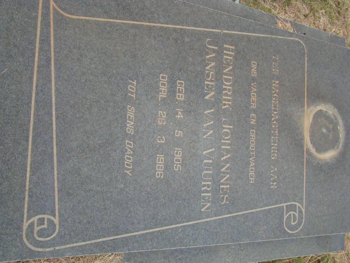 VUUREN Hendrik Johannes, Jansen van 1905-1986
