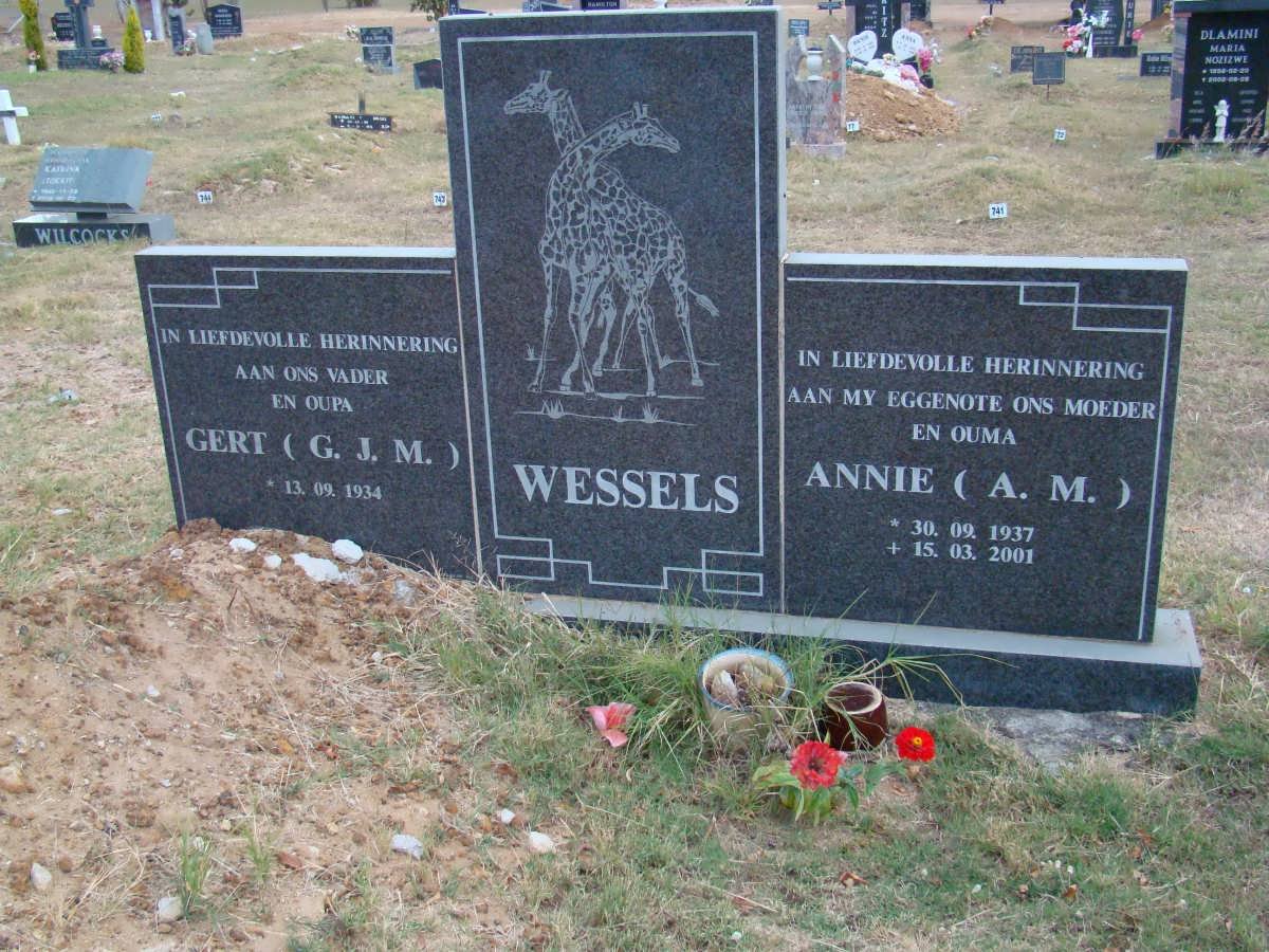 WESSELS G.J.M. 1934- &amp; A.M. 1937-2001