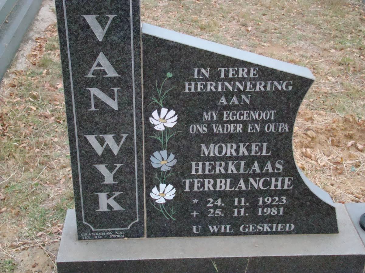 WYK Morkel Herklaas Terblanche, van 1923-1981