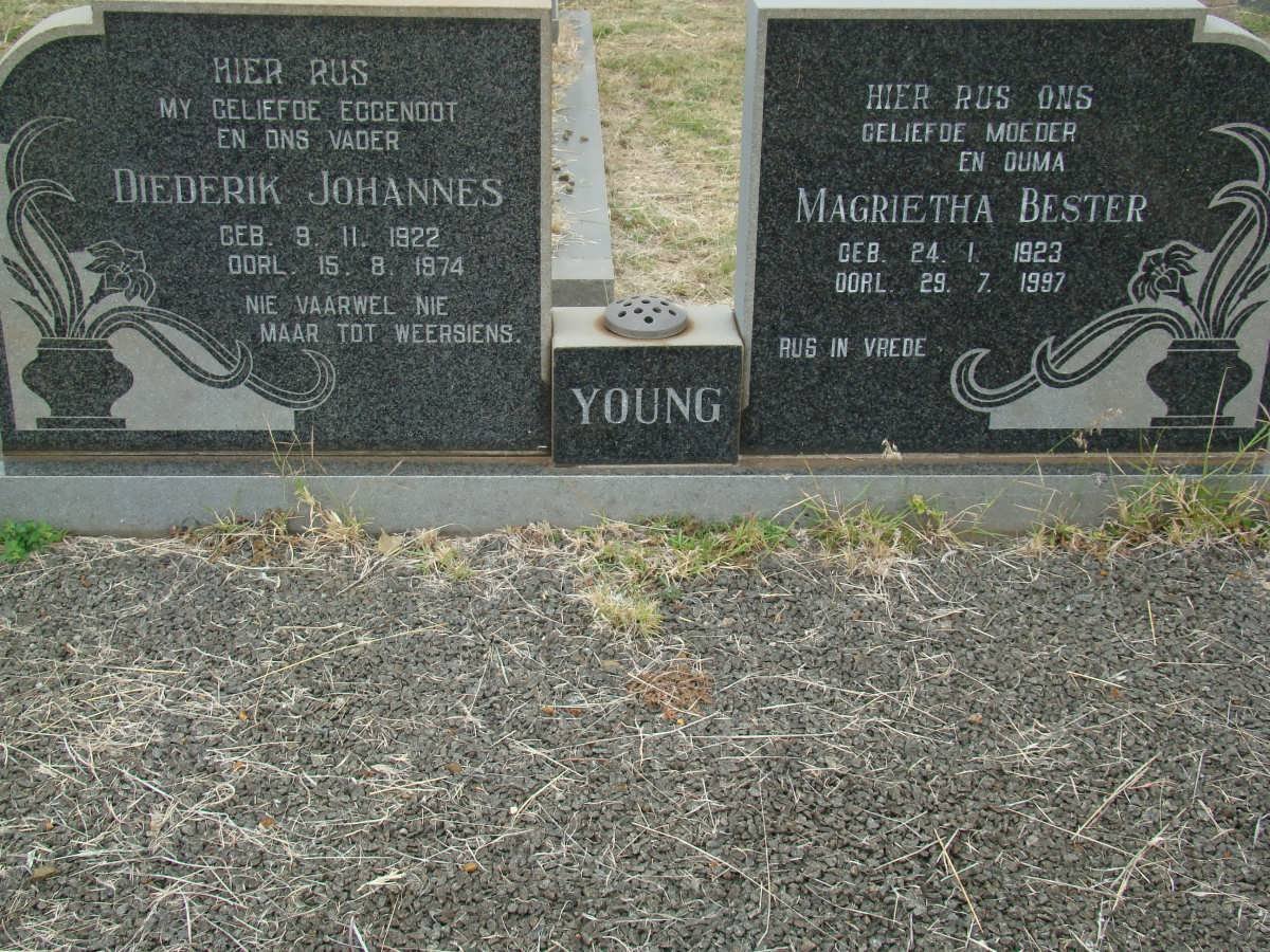 YOUNG Diederik Johannes 1922-1974 &amp; Magrietha BESTER 1923-1997