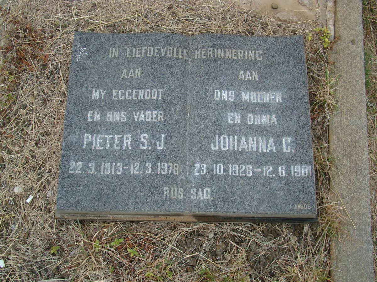 ? Pieter S.J. 1913-1978 &amp; Johanna C. 1926-1981