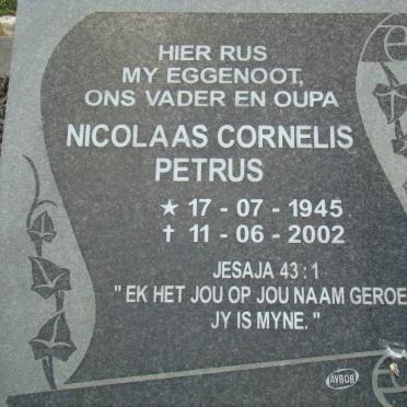 ? Nicolaas Cornelis Petrus 1945-2002