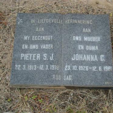 ? Pieter S.J. 1913-1978 &amp; Johanna C. 1926-1981