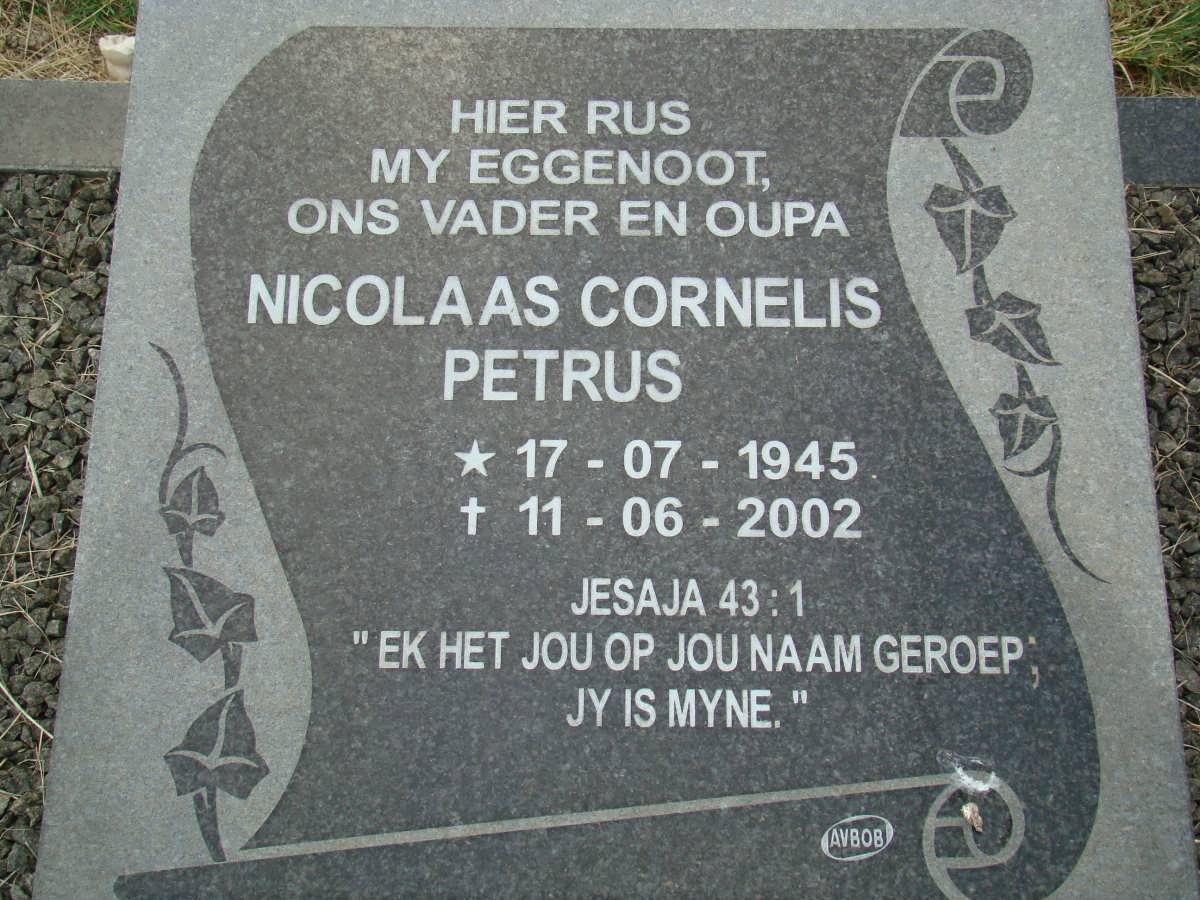 ? Nicolaas Cornelis Petrus 1945-2002