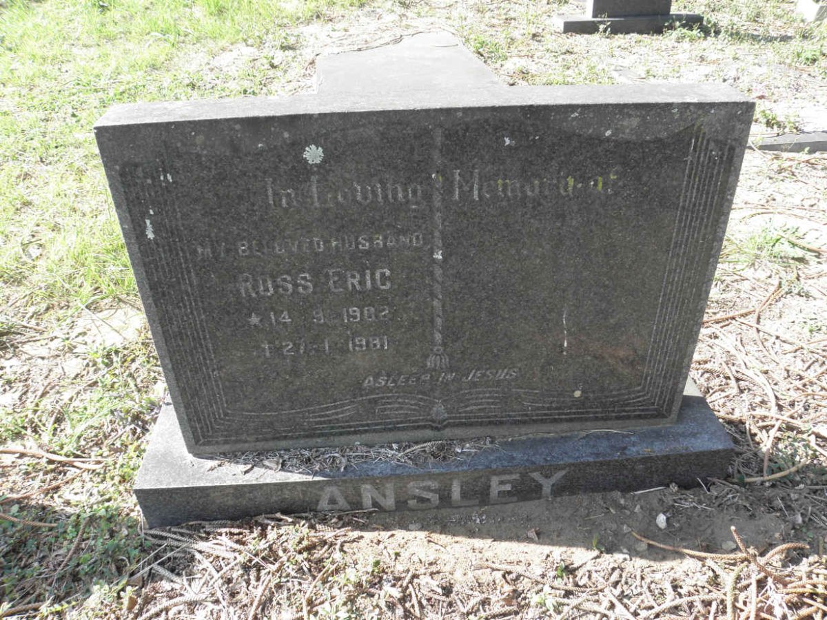 ANSLEY Ross Eric 1902-1981