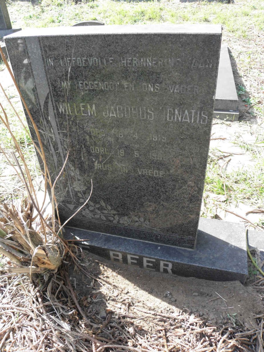 BEER Willem Jacobus Ignatius, de 1919-19??
