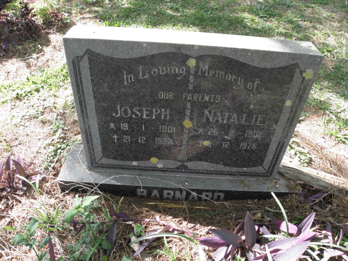 BARNARD Joseph 1901-1983 &amp; Natalie 1902-1976