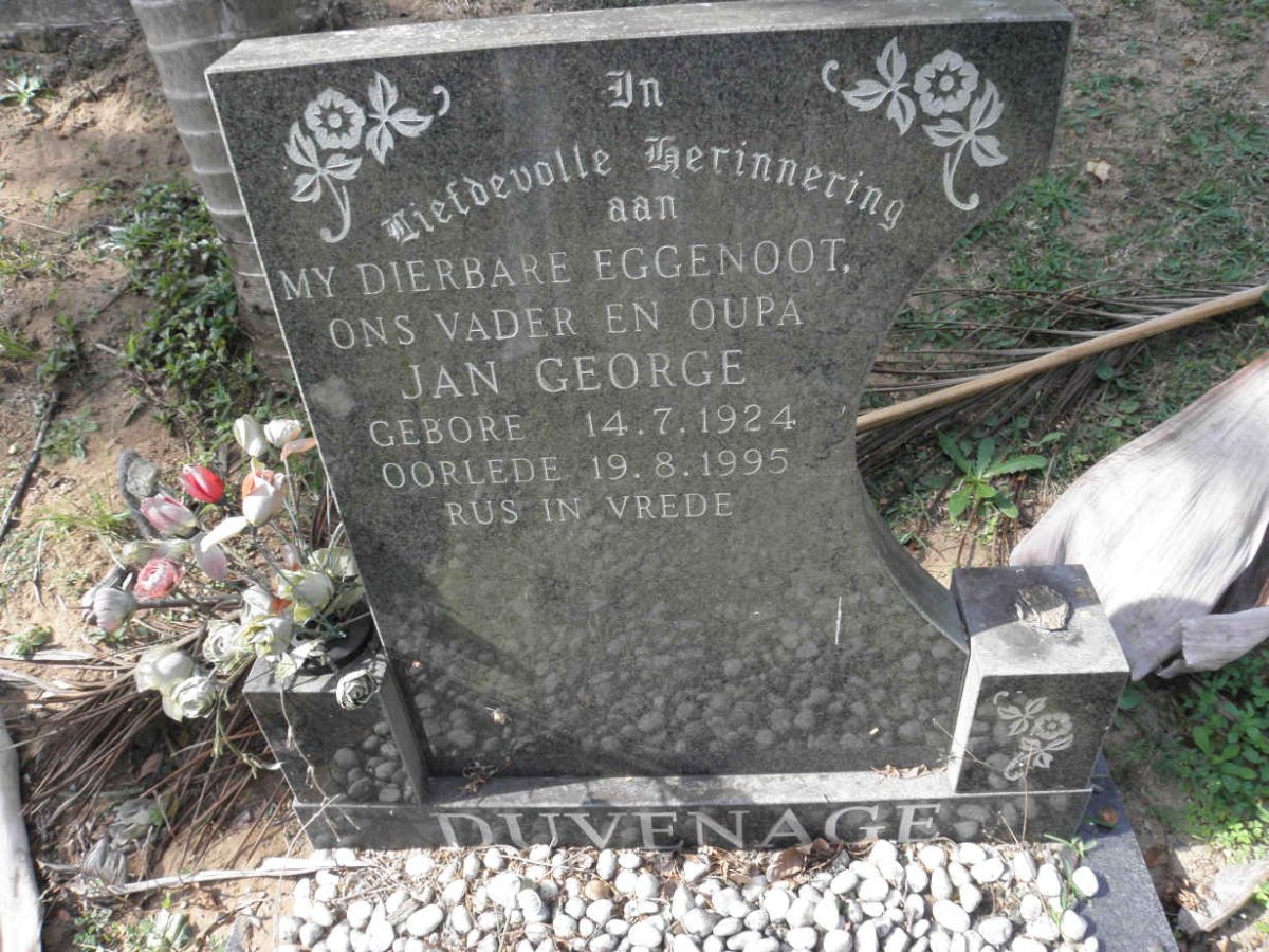 DUVENHAGE Jan George 1924-1995