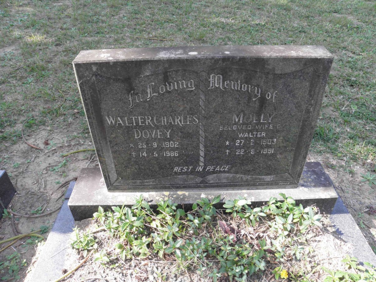DOVEY Walter Charles 1902-1986 &amp; Molly 1903-1991