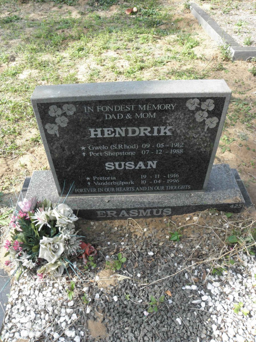 ERASMUS Hendrik 1912-1988 &amp; Susan 1916-1996