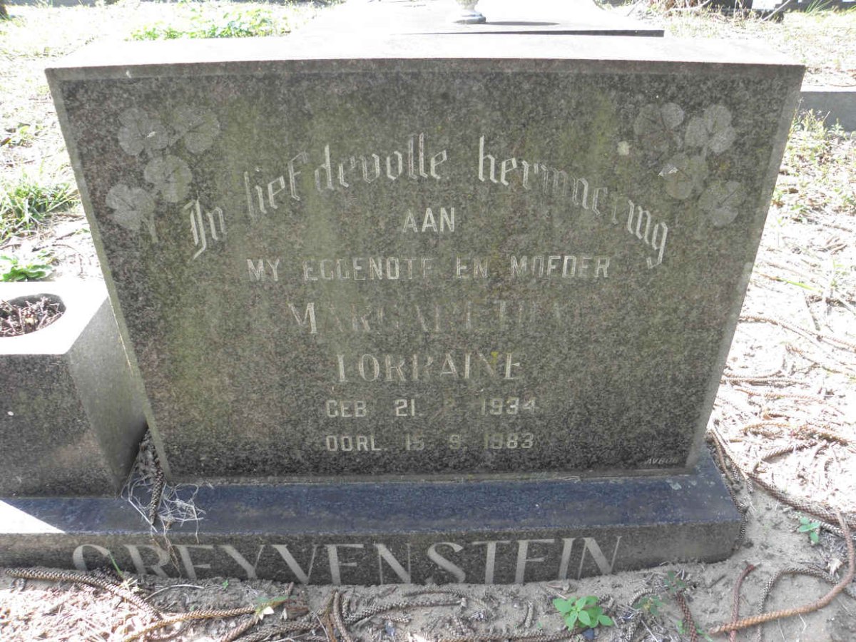GREYVENSTEIN Margaretha Lorraine 1934-1983