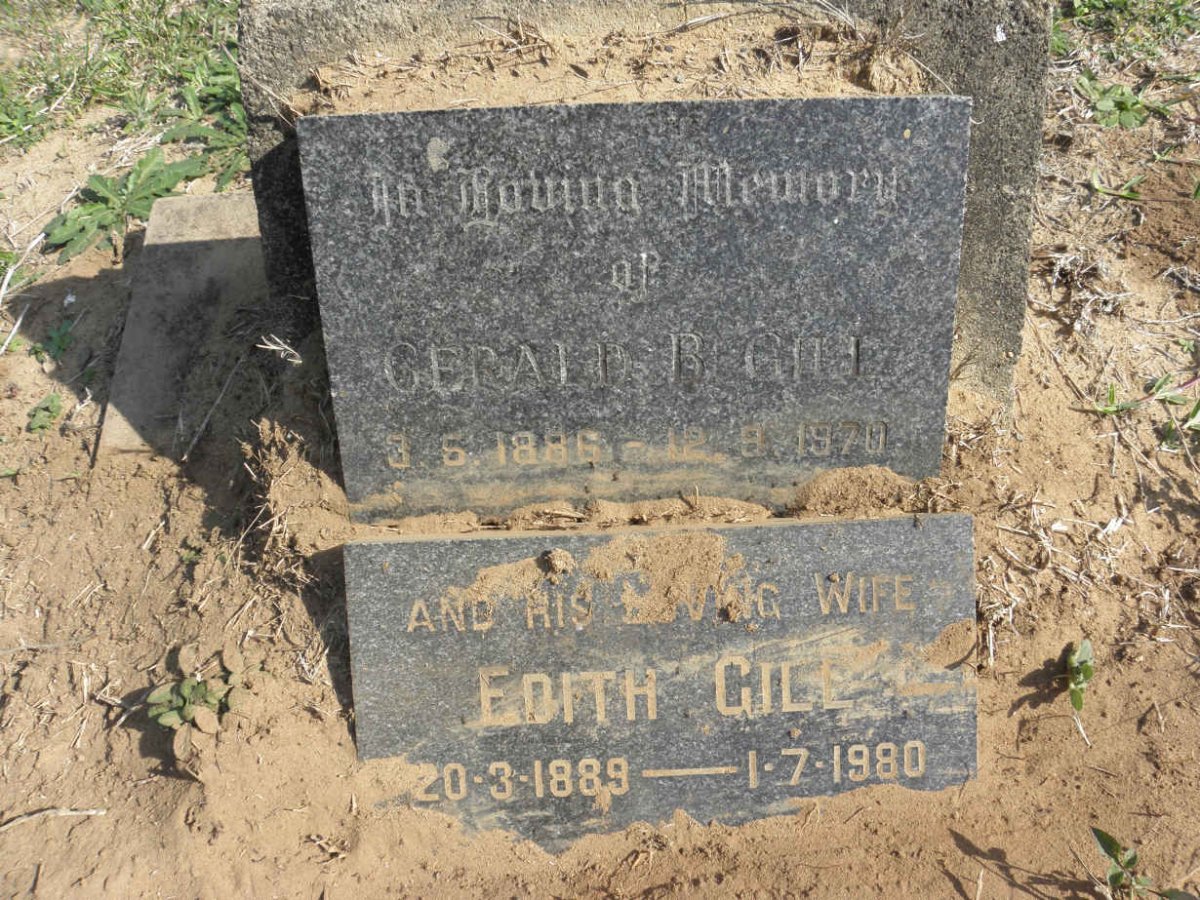 GILL Gerald B. 1886-1970 &amp; Edith 1889-1980