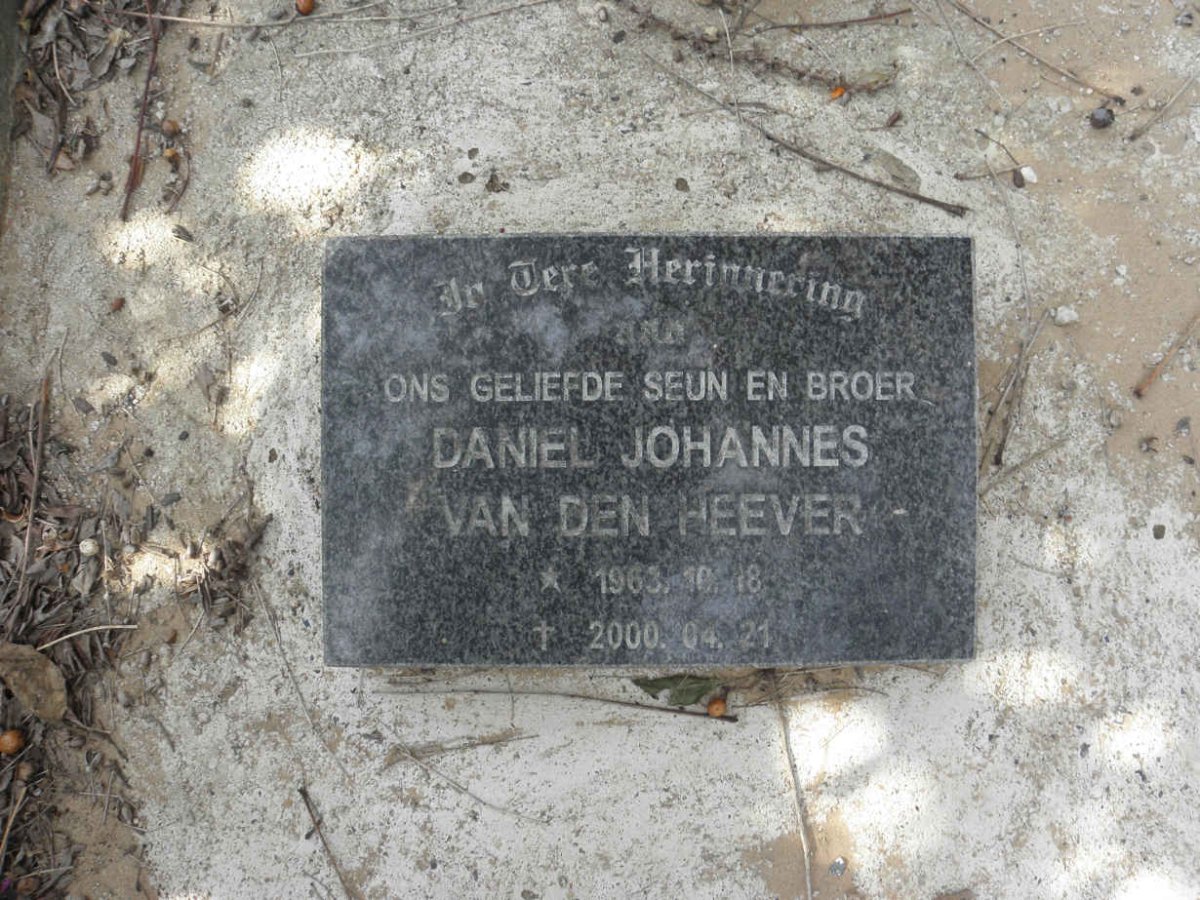 HEEVER Daniel Johannes, van den 1963-2000