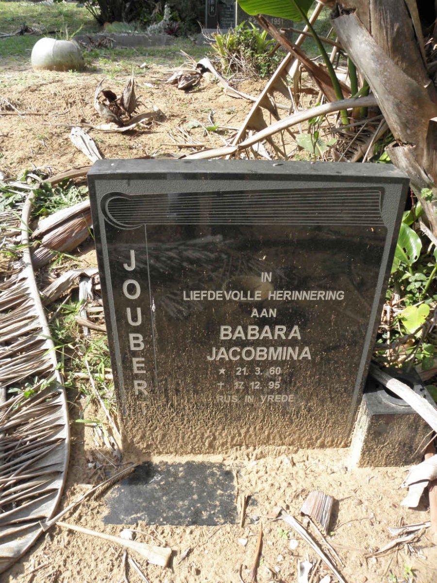 JOUBERT Babara Jacobmina 1960-1995