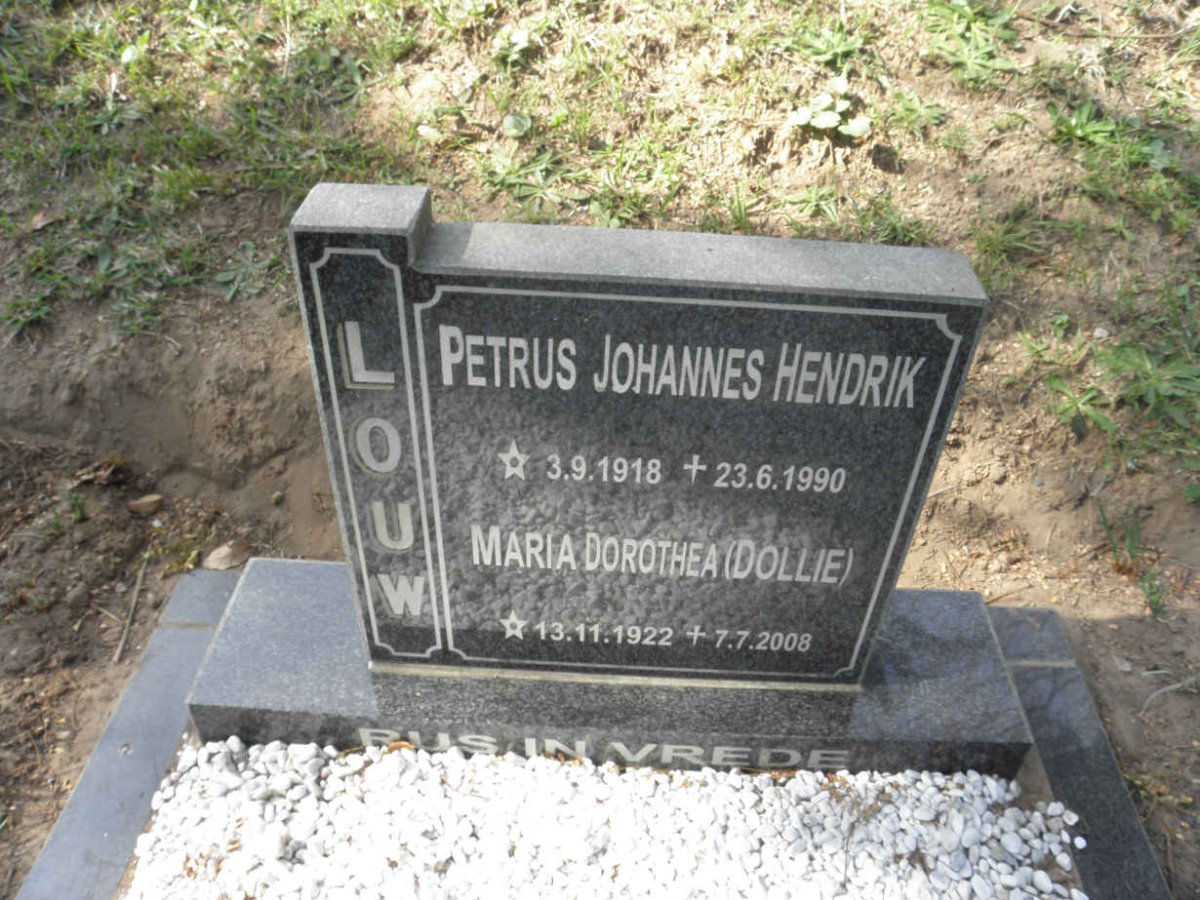 LOUW Petrus Johannes Hendrik 1918-1990 &amp; Maria Dorothea 1922-2008