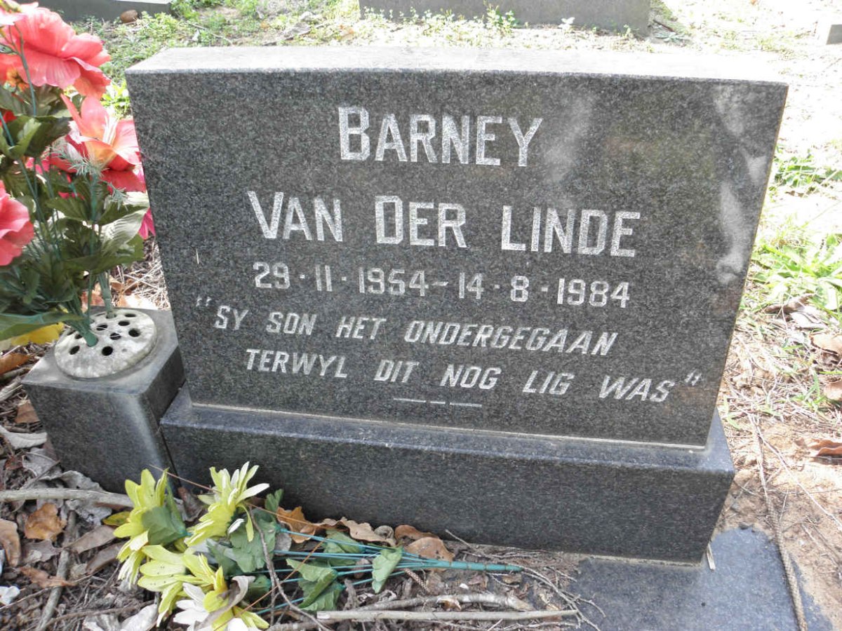LINDE Barney, van der 1954-1984