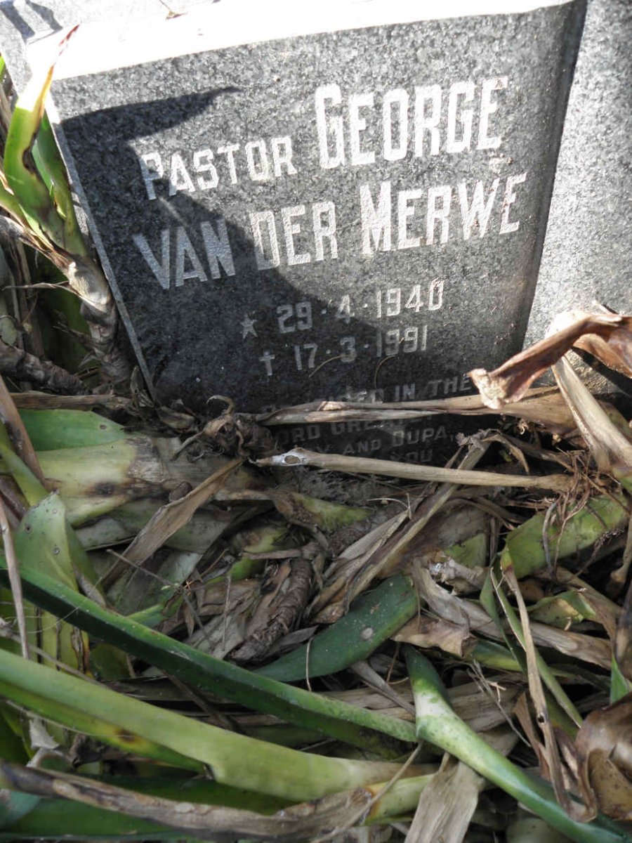MERWE George, van der 1940-1991