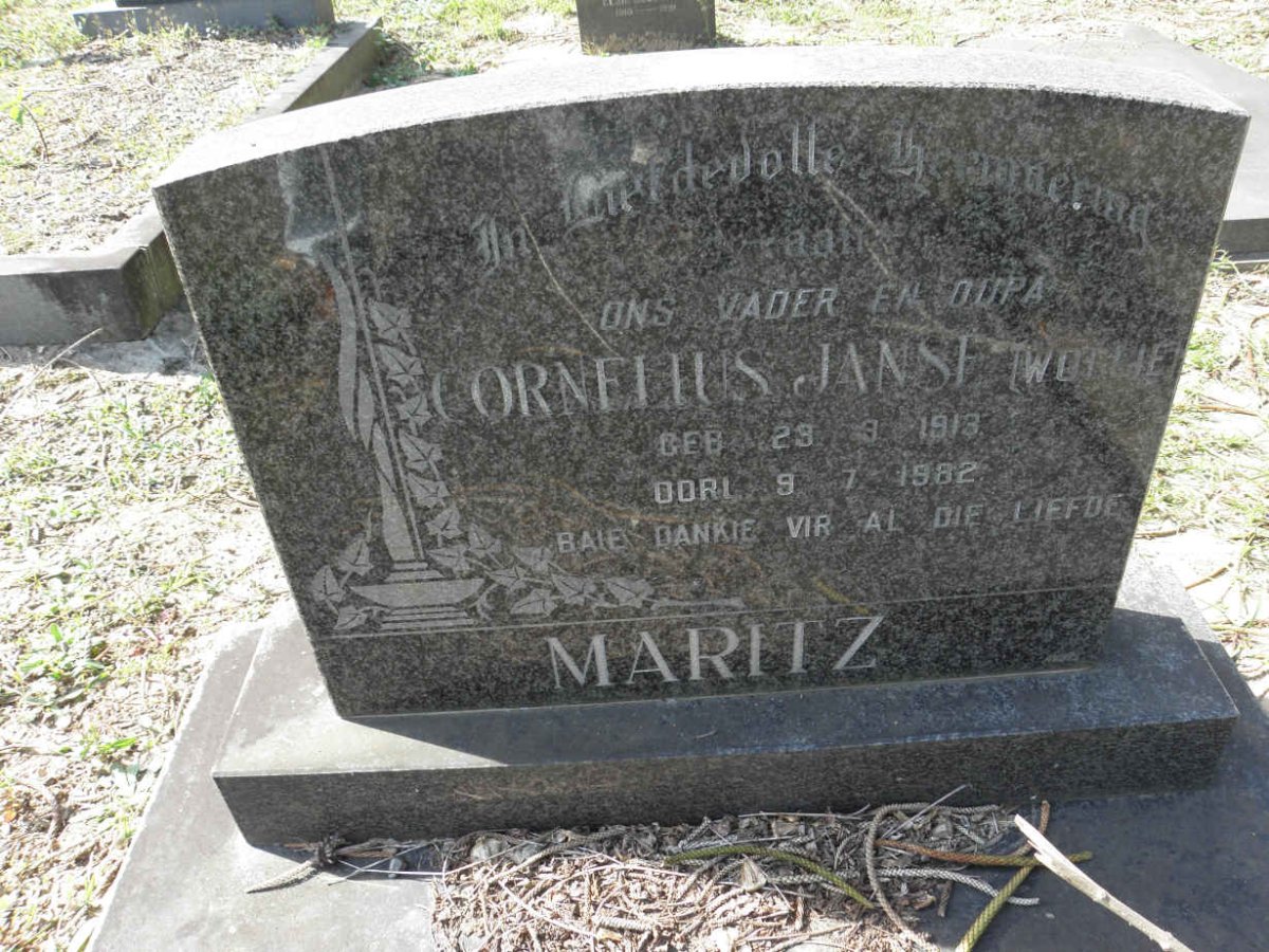 MARITZ Cornelius Janse 1913-1982