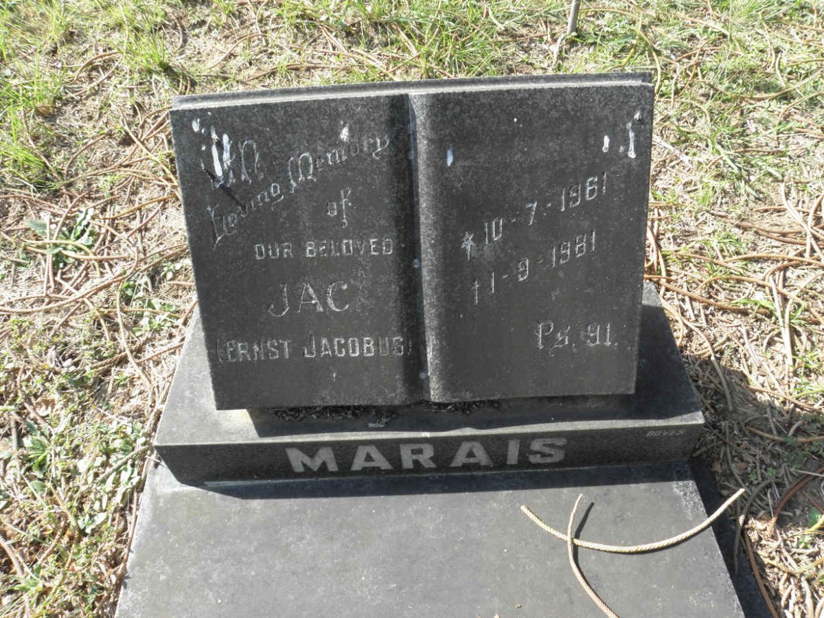 MARAIS Ernst Jacobus 1961-1981