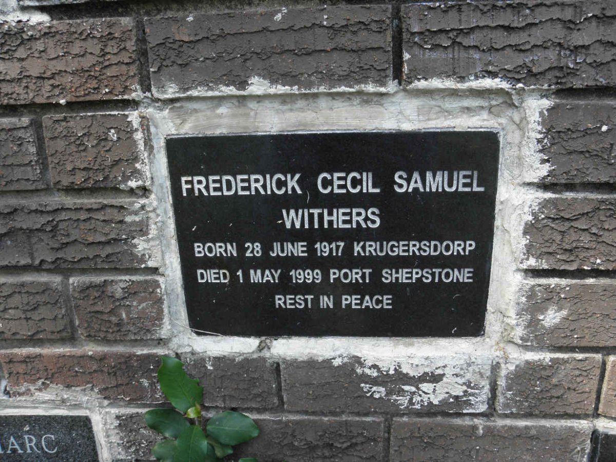 WITHERS Frederick Cecil Samuel 1917-1999