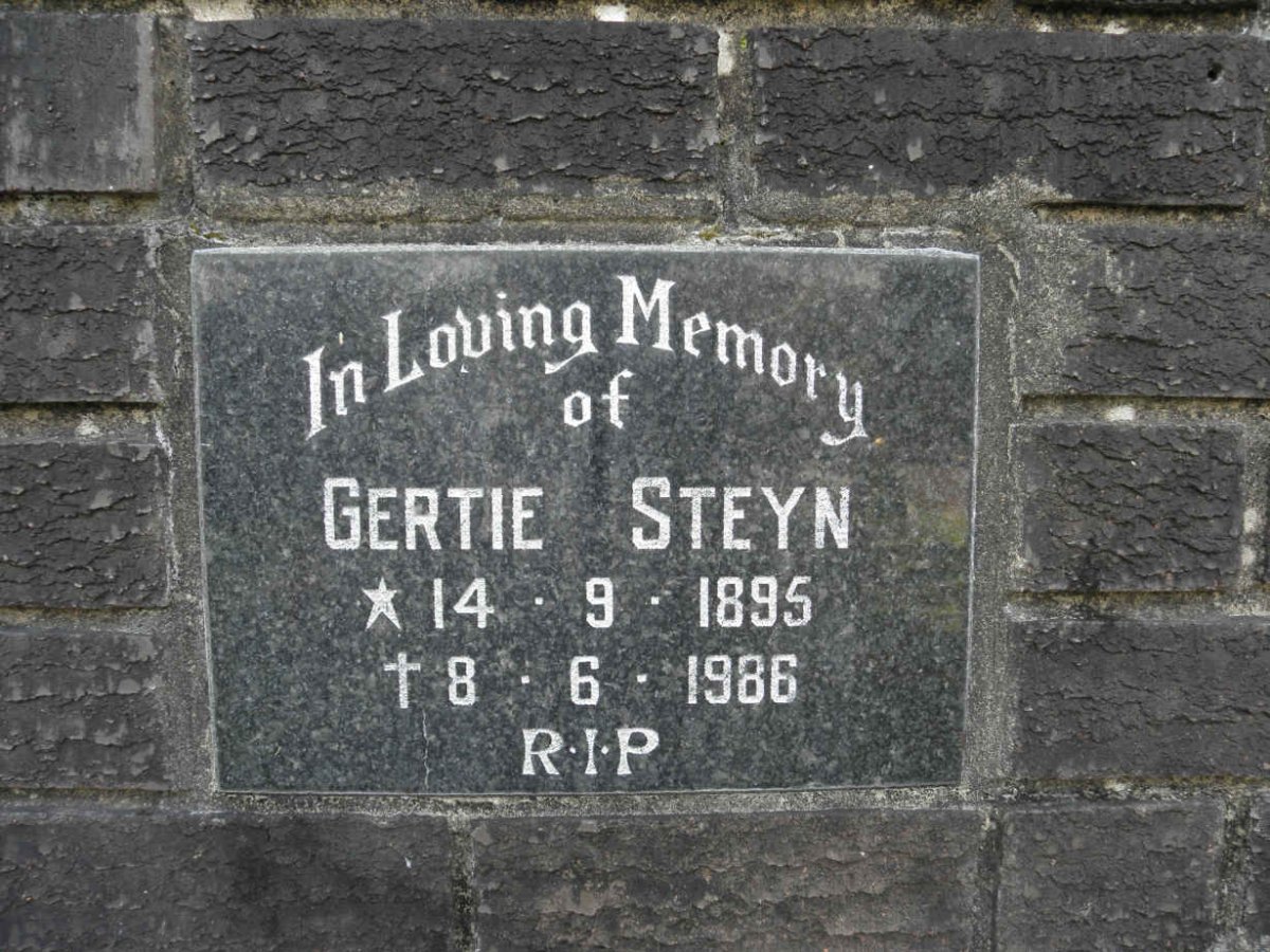 STEYN Gertie 1895-1986