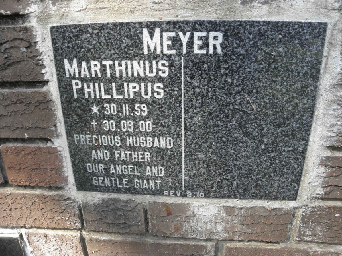 MEYER Marthinus Phillipus 1959-2000