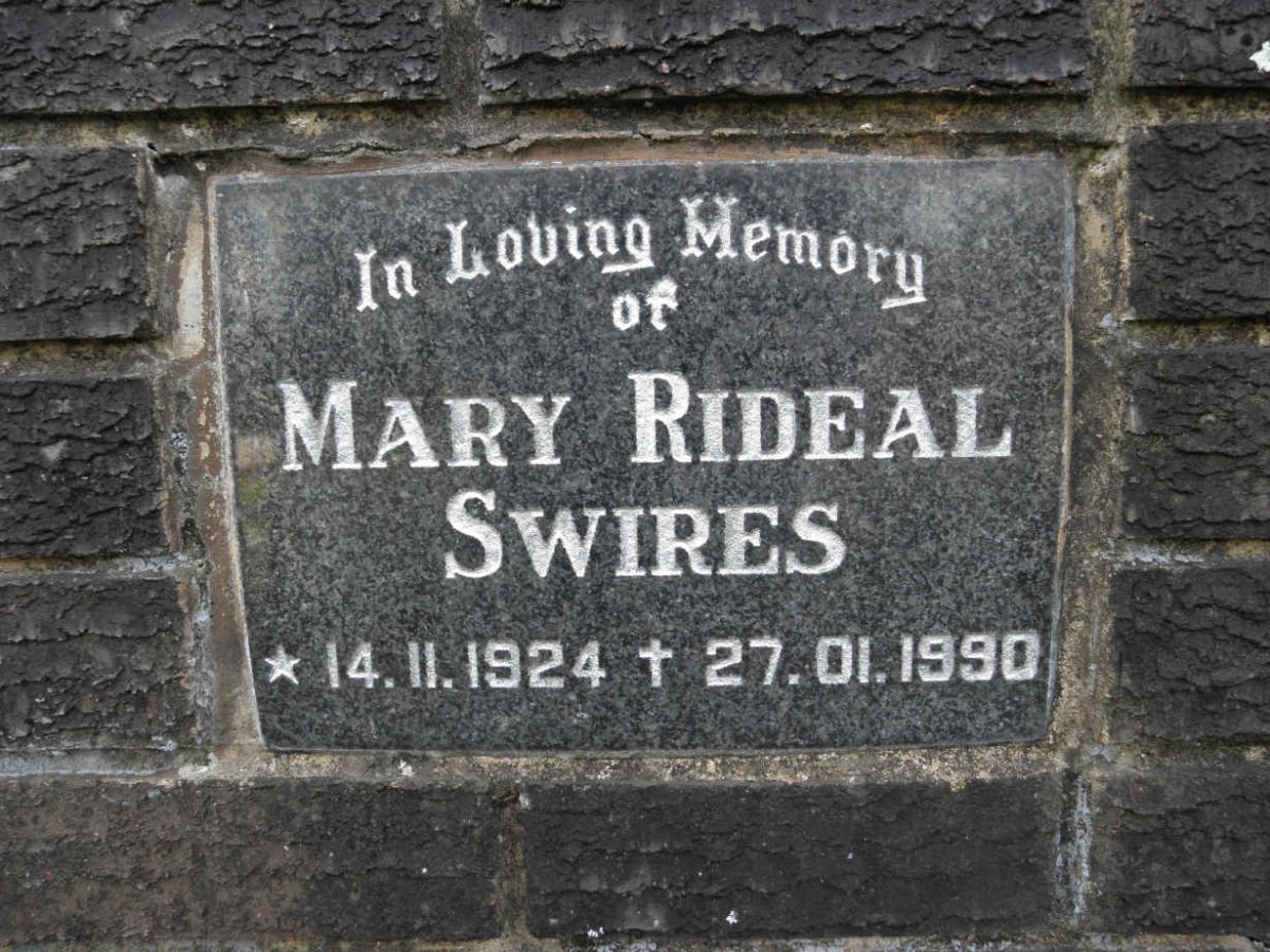 SWIRES Mary Rideal 1924-1990