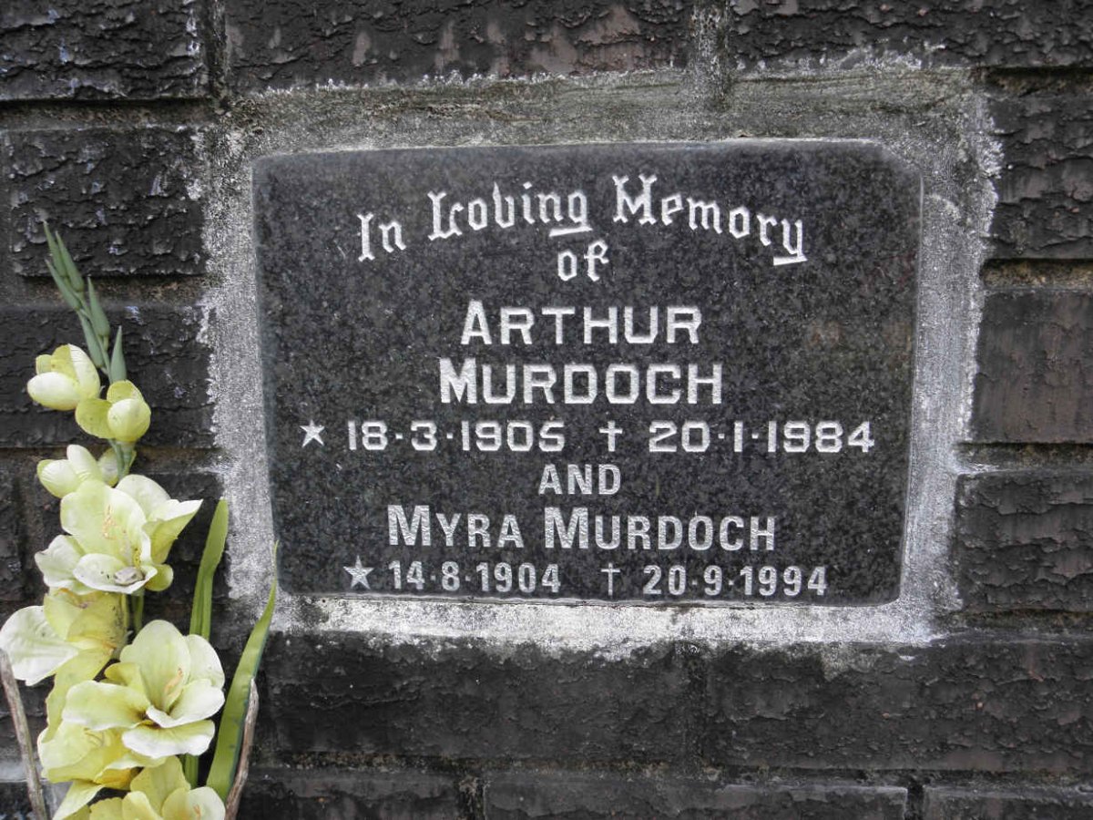 MURDOCH Arthur 1905-1984 &amp; Myra 1904-1994