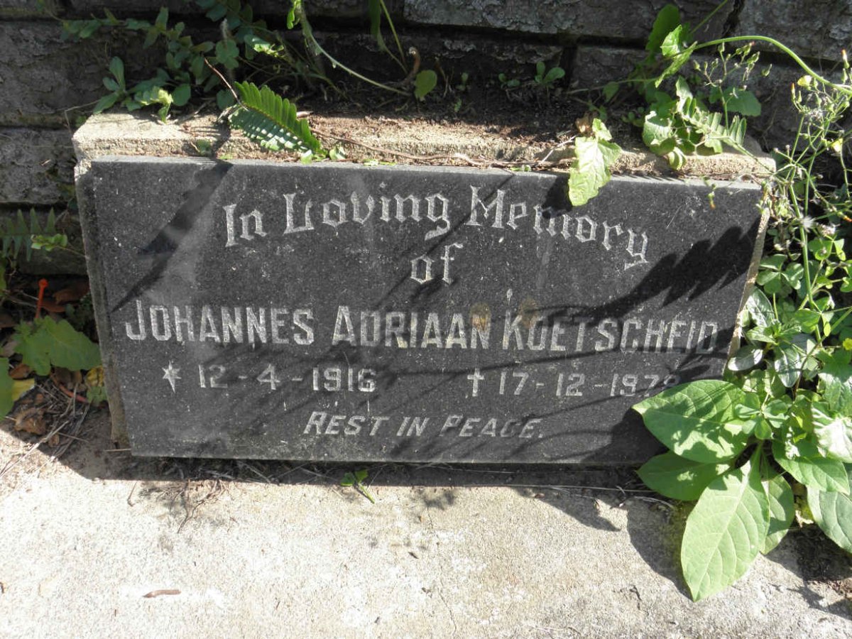KOETSCHEID Johannes Adriaan 1916-1978
