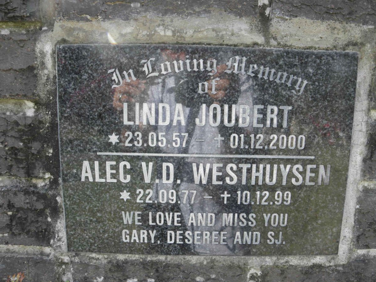 WESTHUYSEN Alec, v.d. ??77-??99 :: JOUBERT Linda ??57-2000