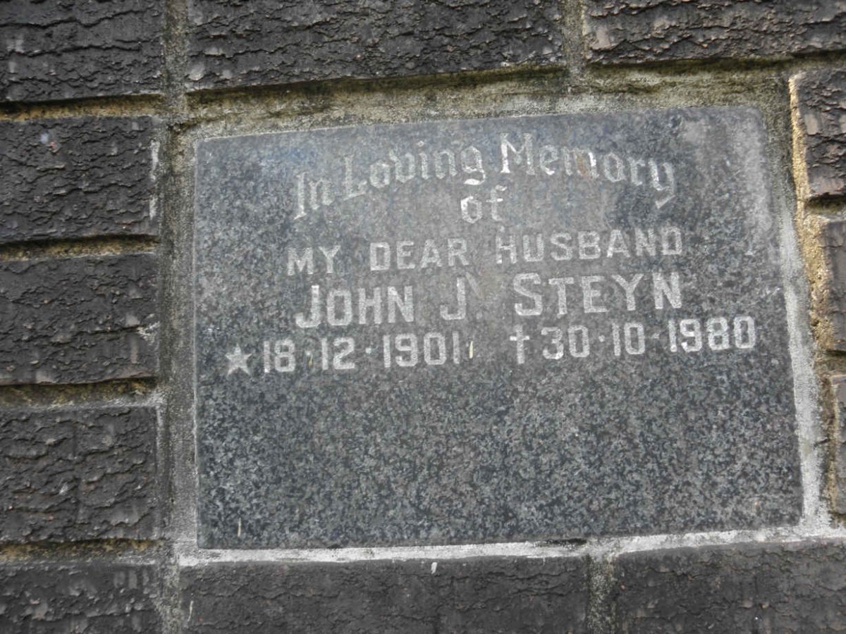 STEYN John J. 1901-1980