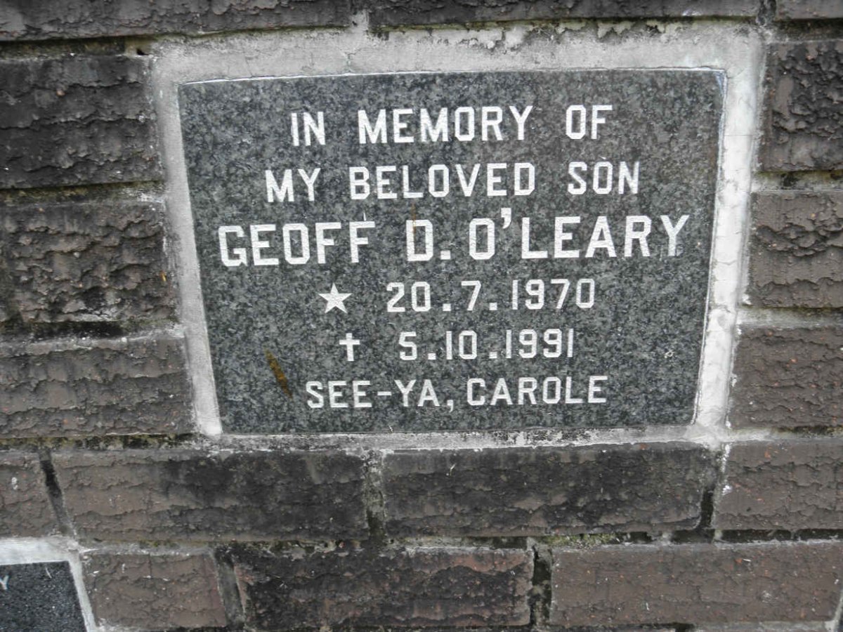 O'LEARY Goeff D. 1970-1991