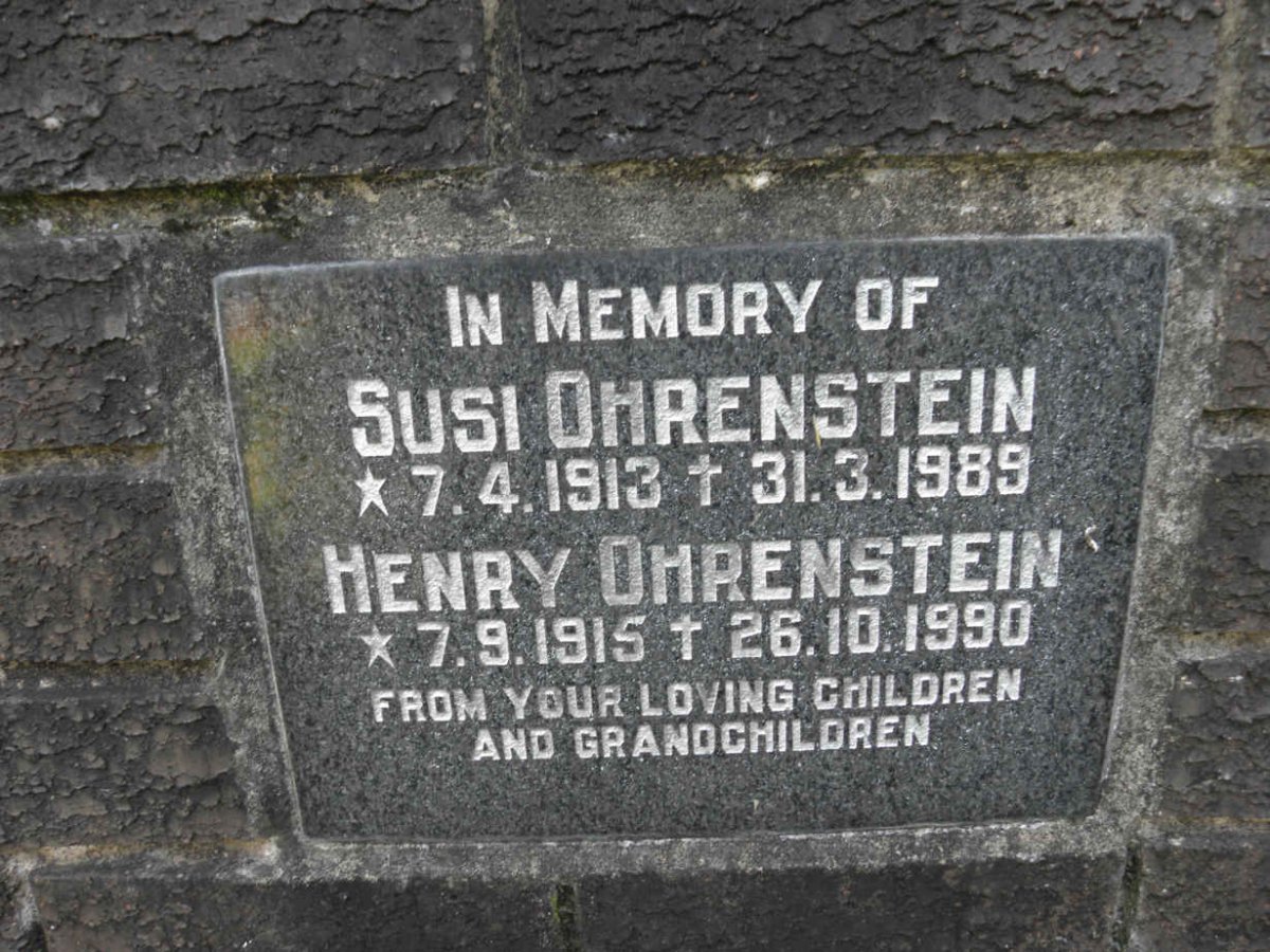OHRENSTEIN Henry 1915-1990 &amp; Susi 1913-1989