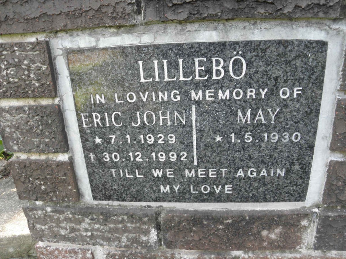 LILLEBÖ Reic John 1929-1992 &amp; May 1930-