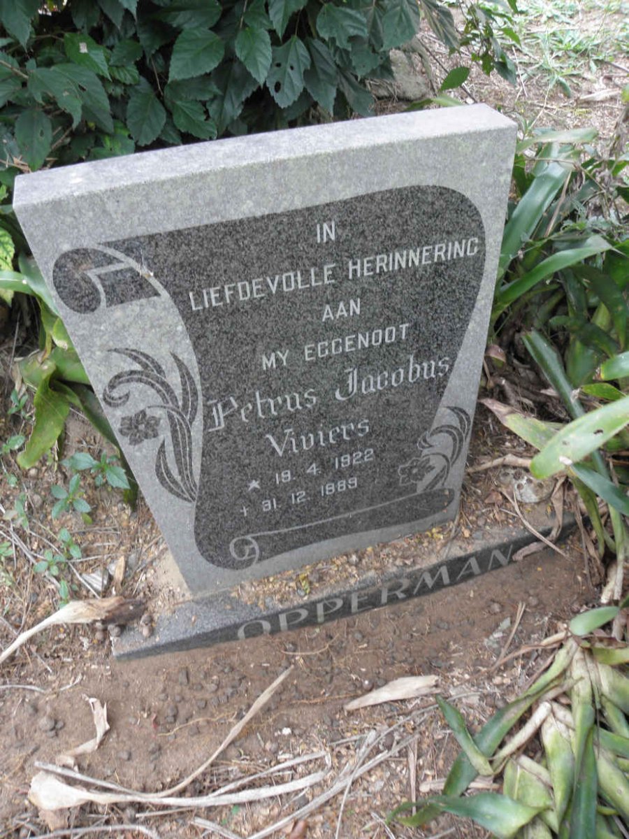 OPPERMAN Petrus Jacobus Viviers 1922-1989