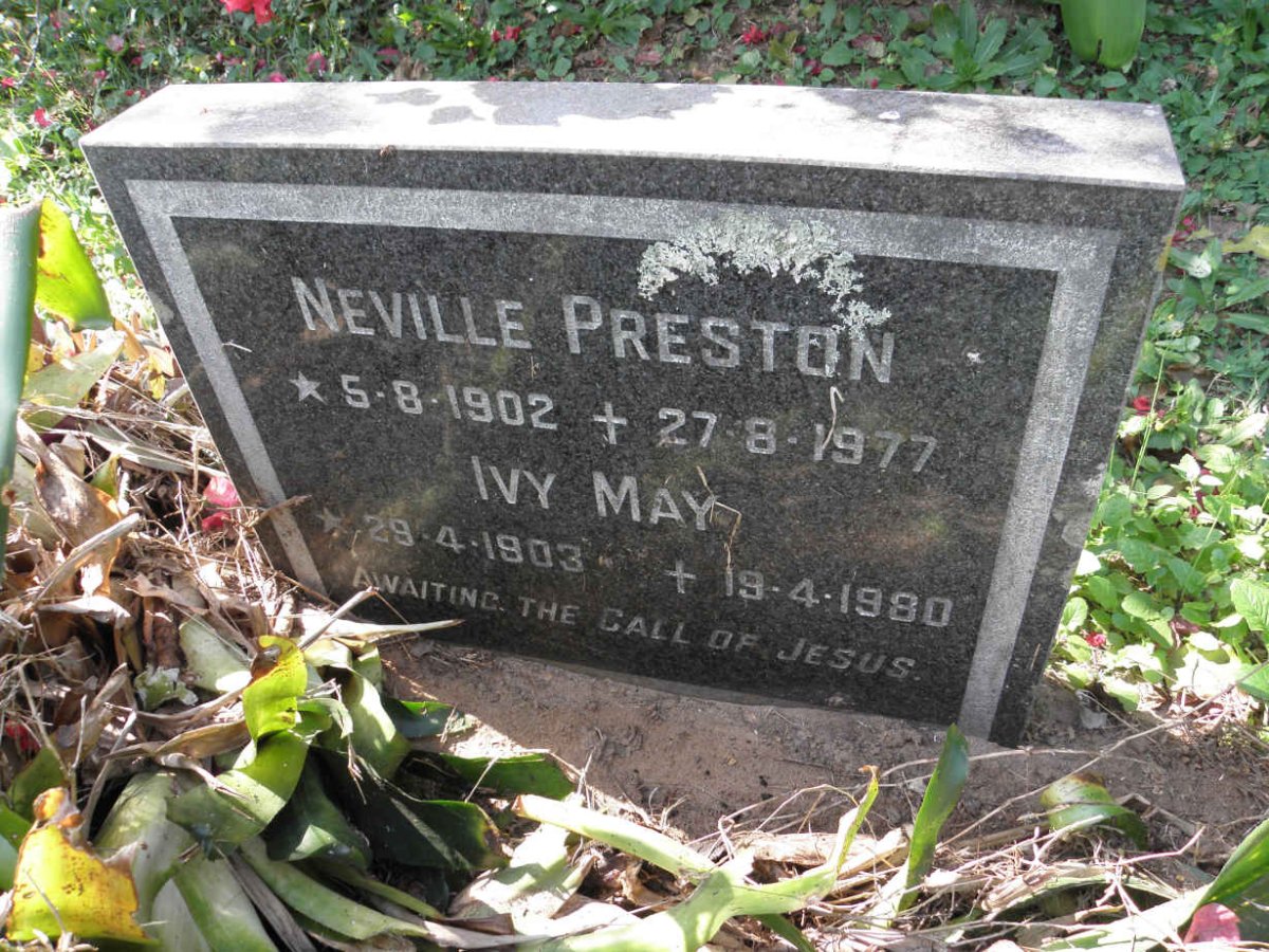 PRESTON Neville 1902-1977 &amp; Ivy May 1903-1980