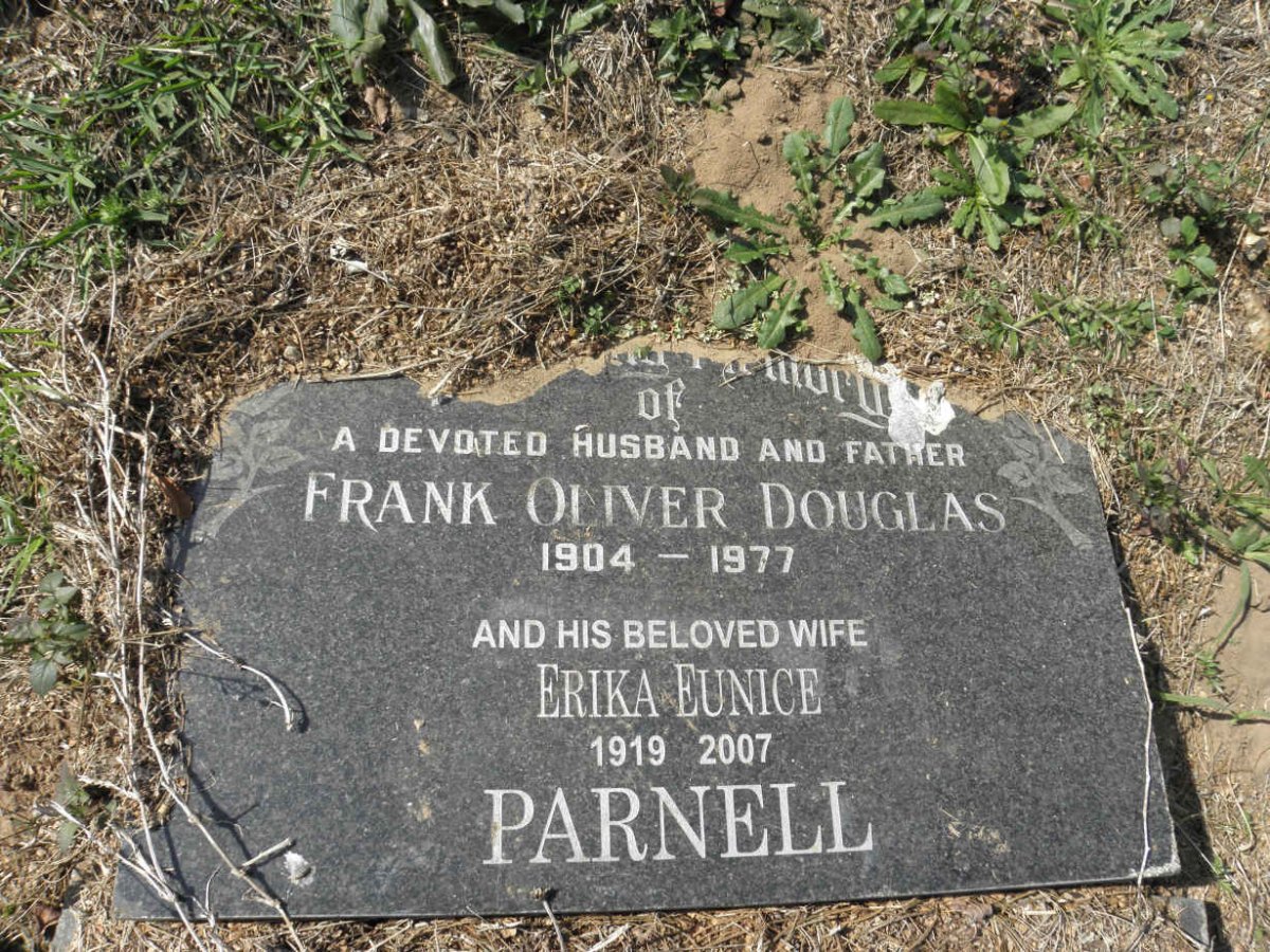 PARNELL Frank Oliver Douglas 1904-1977 &amp; Erika Eunice 1919-2007