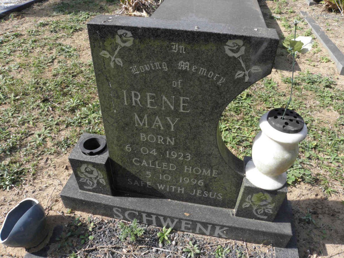 SCHWENK Irene May 1923-1996
