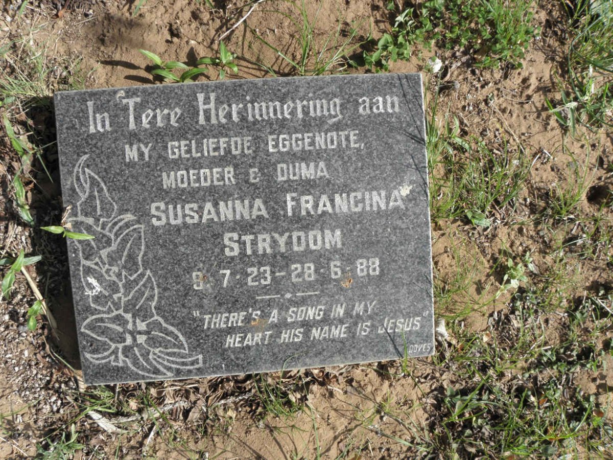 STRYDOM Susanna Francina 1923-1988