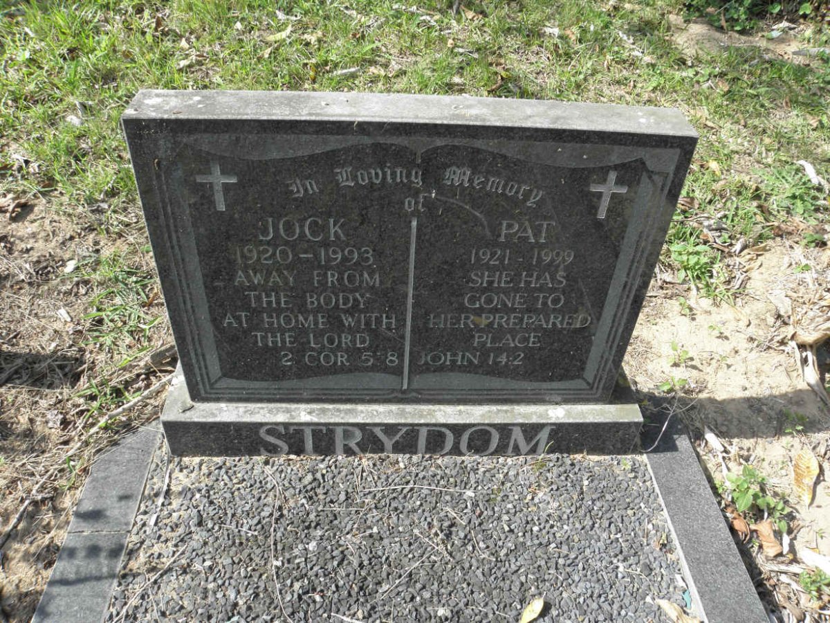 STRYDOM Jock 1920-1993 &amp; Pat 1921-1999