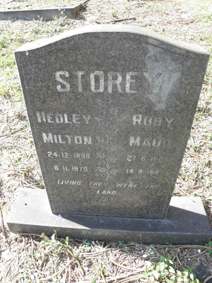 STOREY Hedley Milton 1899-1979 &amp; Ruby Maud 1906-1987