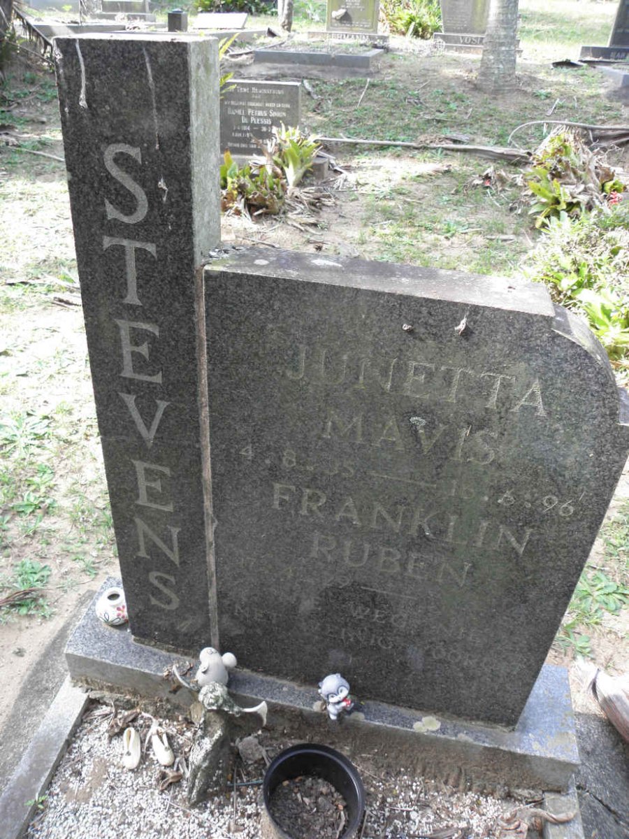 STEVENS Franklin Ruben &amp; Junetta Mavis 19?5-1996
